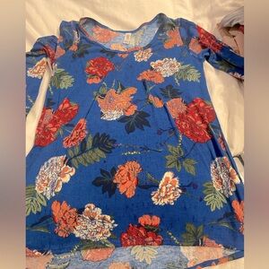 NWOT. Lularoe long sleeve floral shirt.